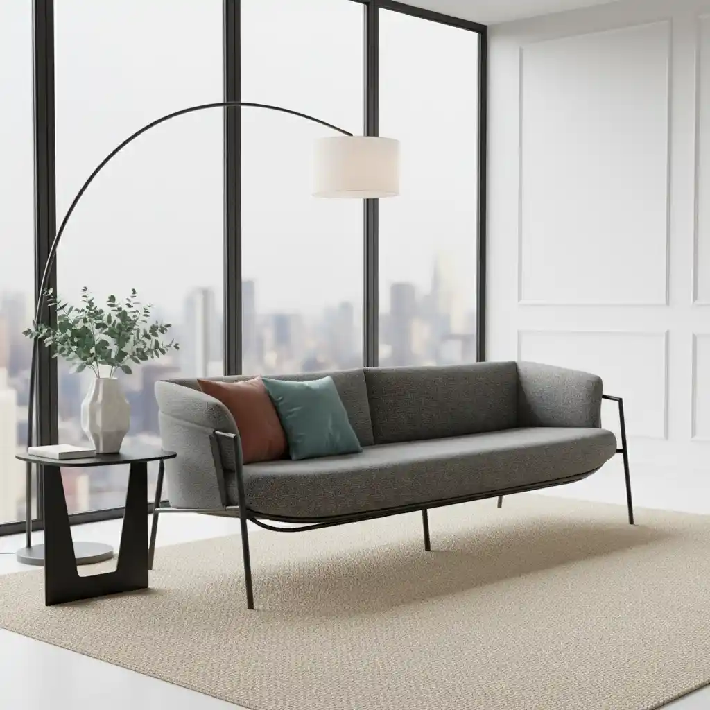Modern sofa product photography by ContentFlow